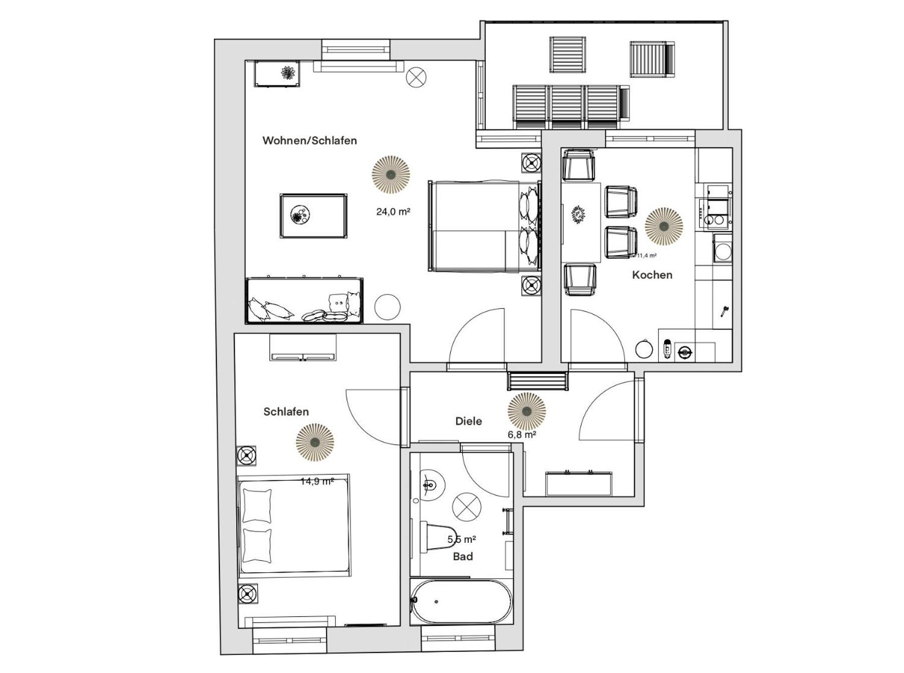 Pineapple Apartments Dresden Zwinger IV - 65 Qm - 1X Free Parking 외부 사진